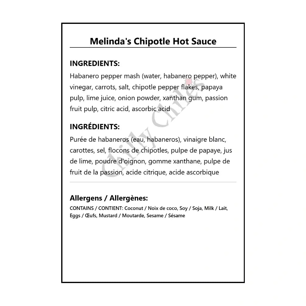 Melinda’s Chipotle Hot Sauce - Hot Sauce