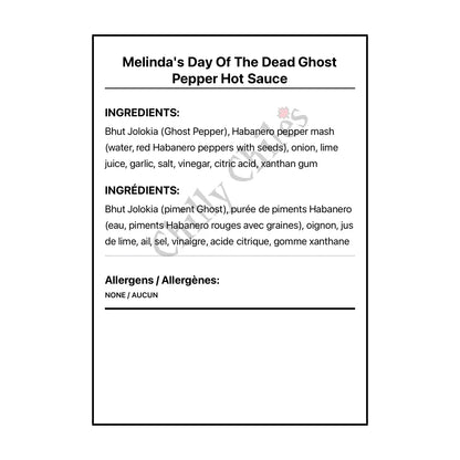 Melinda’s Day Of The Dead Ghost Pepper Hot Sauce - Hot Sauce