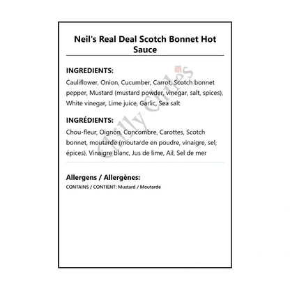 Neil’s Real Deal Bonnet Hot Sauce - Hot Sauce