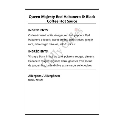 Queen Majesty Red Habanero & Black Coffee Hot Sauce - Hot Sauce