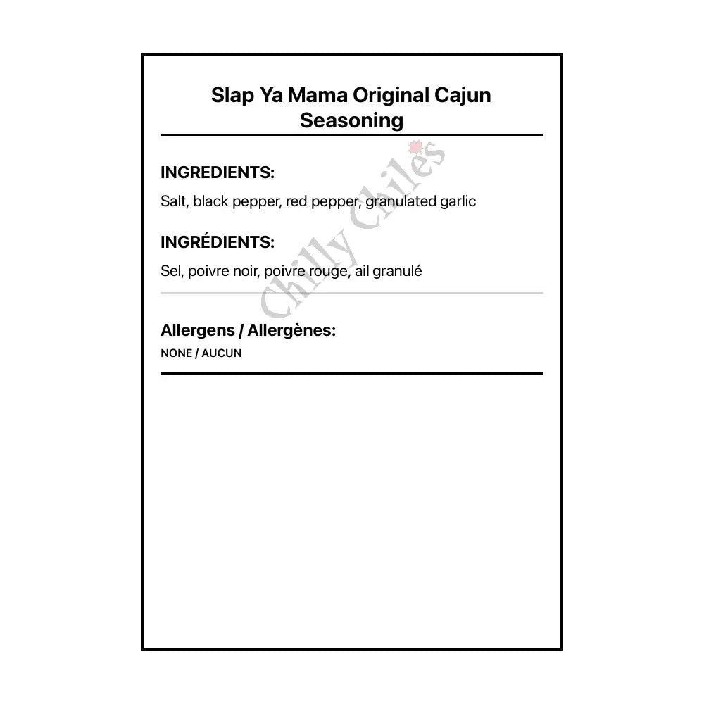 Slap Ya Mama Original Cajun Seasoning - Spice/Peppers