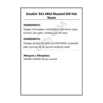 Smokin’ Ed’s Mild Mustard Dill Hot Sauce - Hot Sauce
