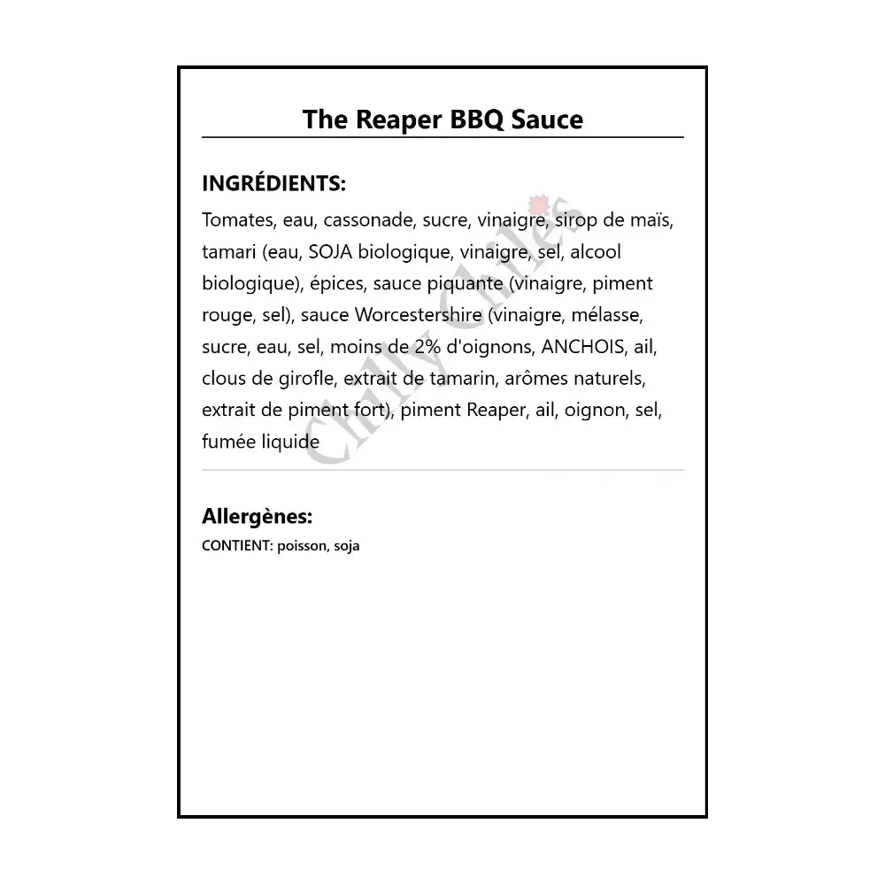 The Reaper BBQ Sauce - BBQ Sauce