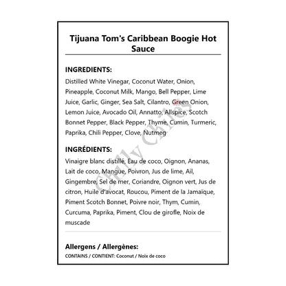 Tijuana Tom’s Caribbean Boogie Hot Sauce - Hot Sauce
